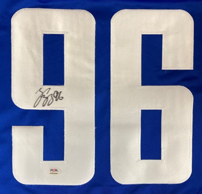 Andrei Kuzmenko Vancouver Signed Blue Hockey Jersey PSA ITP - Sports Integrity