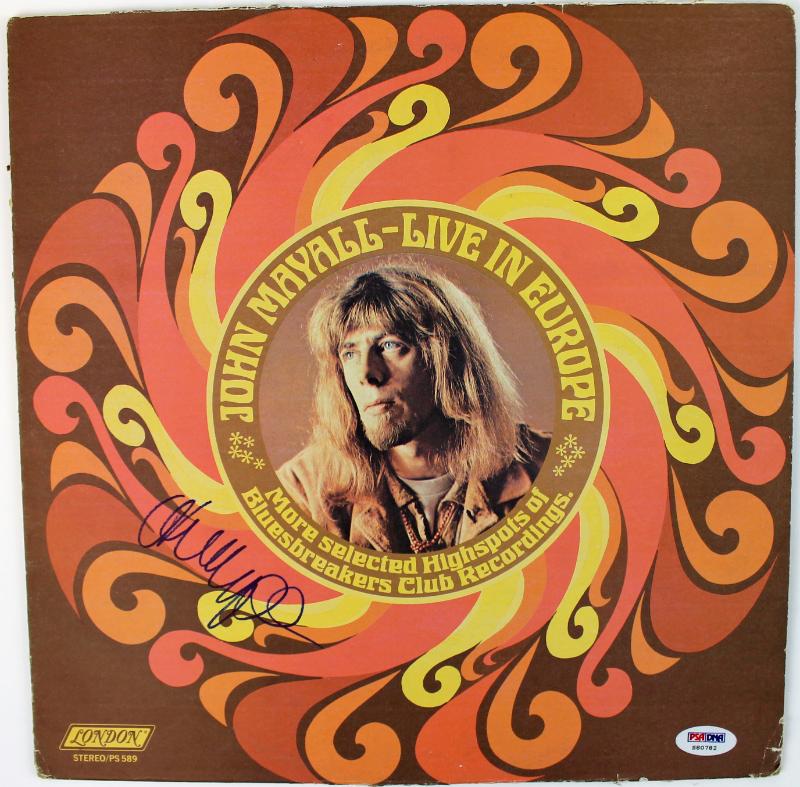 John Mayall Live In Europe Signed Album Cover W/ Vinyl Autograph PSA/DNA #S80782