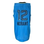 Ja Morant Signed Memphis Light Blue Pro - Style Basketball Jersey BAS - Sports Integrity