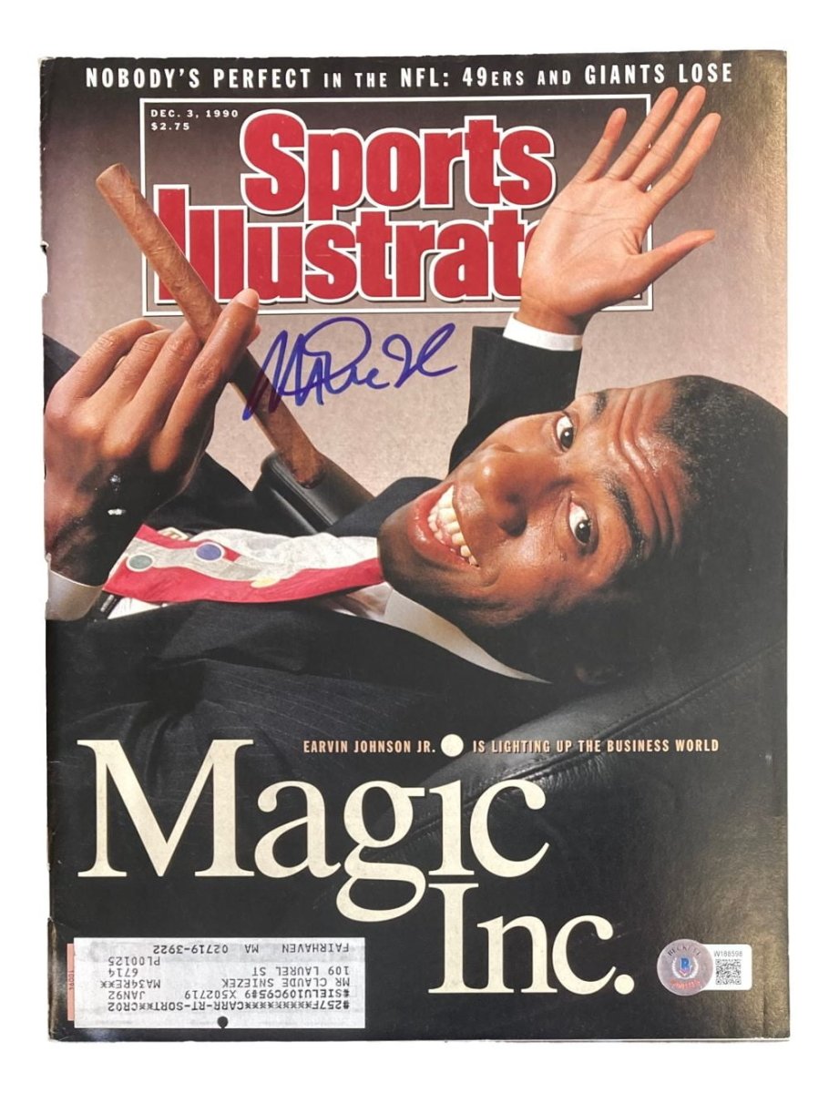 Magic Johnson Los Angeles Lakers Signed 1990 Sports Illustrated Magazine BAS - Sports Integrity