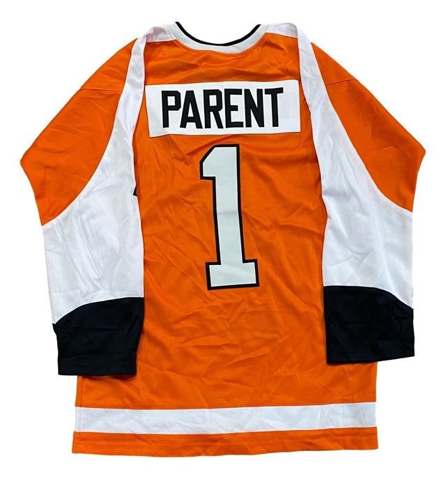 Bernie Parent Custom Orange Pro - Style Hockey Jersey - Sports Integrity