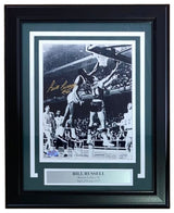 Bill Russell Signed Framed 8x10 Boston Celtics vs Lakers Photo Altman Hologram - Sports Integrity