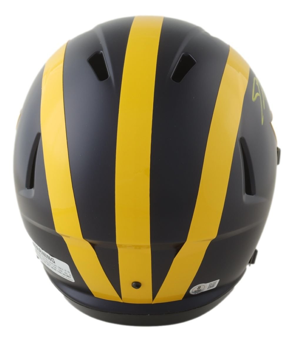 Blake Corum Signed Michigan Wolverines Full Size Speed Replica Helmet BAS - Sports Integrity