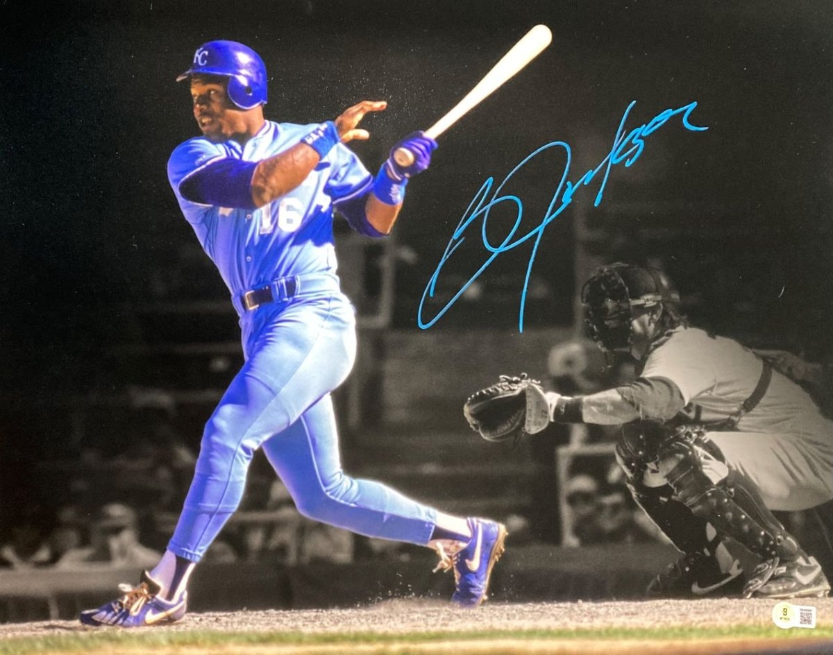 Bo Jackson Signed 16x20 Kansas City Royals Photo BAS - Sports Integrity