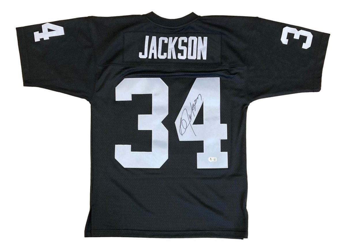 Bo Jackson Signed Oakland Raiders Mitchell & Ness Replica Jersey BAS ITP - Sports Integrity