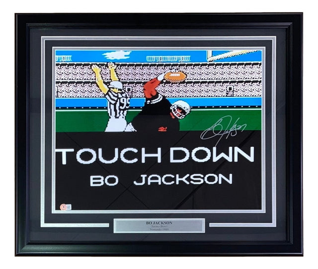 Bo Jackson Signed Framed 16x20 Oakland Raiders Tecmo Bowl Photo BAS - Sports Integrity