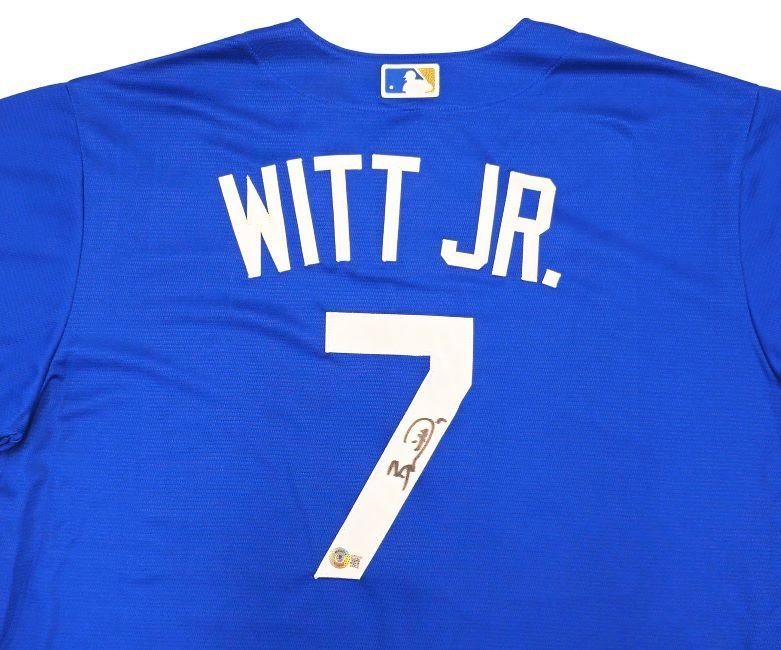 Bobby Witt Jr Signed Kansas City Royals Blue Nike Replica Jersey BAS ITP - Sports Integrity