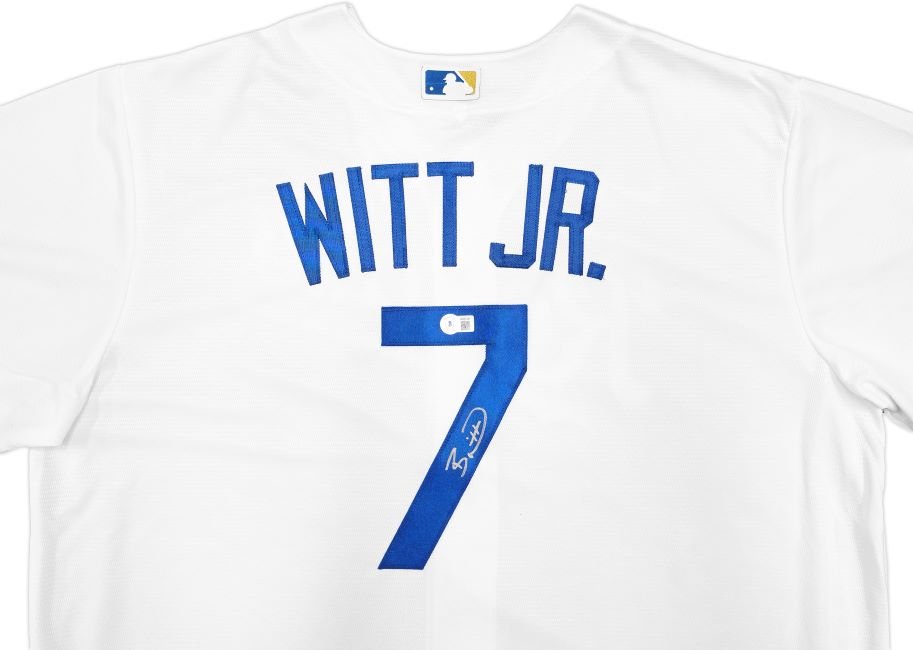 Bobby Witt Jr Signed Kansas City Royals White Nike Replica Jersey BAS ITP - Sports Integrity