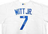 Bobby Witt Jr Signed Kansas City Royals White Nike Replica Jersey BAS ITP - Sports Integrity