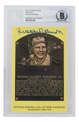 Brooks Robinson Signed Slabbed Orioles Hall of Fame Plaque Postcard BAS 108 - Sports Integrity