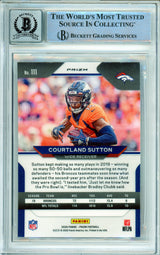 2020 Panini Prizm Red, White, Blue #111 Courtland Sutton Denver Broncos BAS Autograph 10