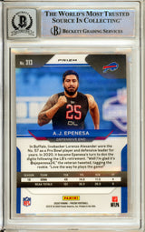 2020 Panini Prizm Orange Lazer #313 A.J. Epenesa RC Buffalo Bills BAS Autograph 10