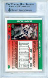 1997 Topps Chrome #3 Deion Sanders Dallas Cowboys BAS Autograph 10