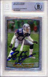 1999 Topps Chrome #69 Deion Sanders Dallas Cowboys BAS Autograph 10