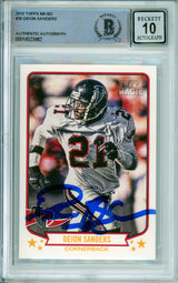 2013 Topps Magic #30 Deion Sanders Atlanta Falcons BAS Autograph 10