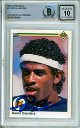 1990 Upper Deck #13 Deion Sanders New York Yankees BAS Autograph 10