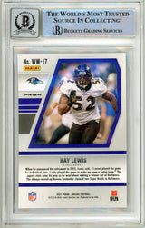 2021 Panini Mosaic Will to Win Green #17 Ray Lewis Ravens BAS Autograph 10