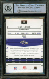 2005 Donruss Gridiron Gear #80 Ray Lewis Ravens BAS Autograph 10