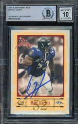 2004 Fleer Sweet Sigs #30 Ray Lewis Baltimore Ravens BAS Autograph 10