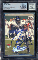 2005 Fleer Ultra #15 Ray Lewis Baltimore Ravens BAS Autograph 10