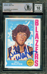 1974-75 Topps #39 Bill Walton RC Portland Trail Blazers BAS Autograph 10