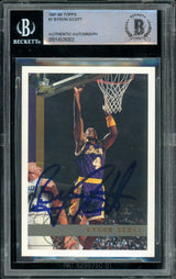 1997-98 Topps #3 Byron Scott Los Angeles Lakers BAS Autograph 10