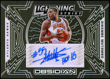 2020-21 Panini Obsidian Lightning Strike /99 #LS-DMU Dikembe Mutombo Auto Hawks