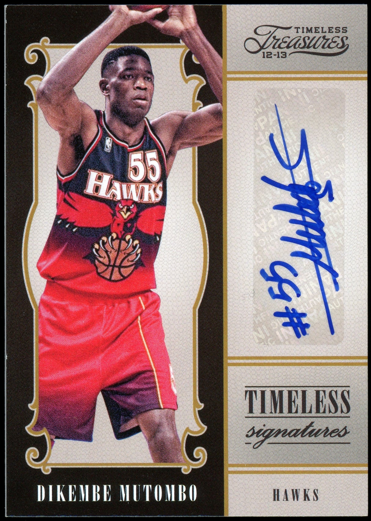 2012-13 Panini Timeless Treasures /99 #34 Dikembe Mutombo Auto Hawks