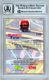 1994 Classic Gold Comic SP #102 Marshall Faulk RC Colts BGS Autograph 10