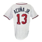 Ronald Acuna Jr Atlanta Signed White Baseball Jersey 18 ROY Insc JSA - Sports Integrity