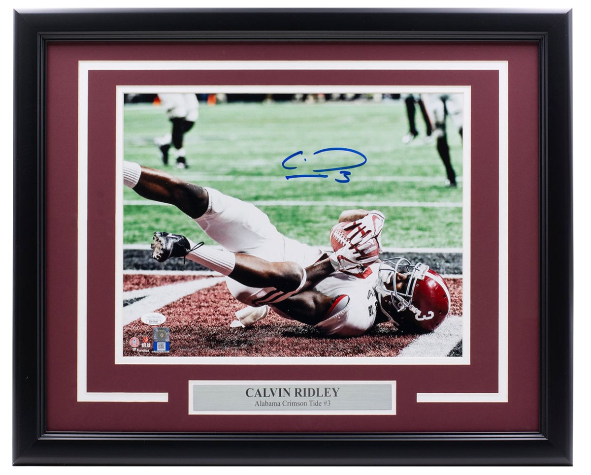 Calvin Ridley Signed Framed 11x14 Alabama Crimson Tide Football Photo JSA Holo - Sports Integrity