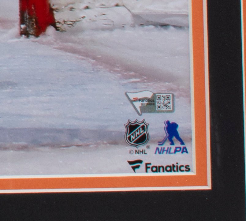 Carter Hart Signed Framed Flyers 16x20 Photo 10/9/19 1st NHL SO Fanatics - Sports Integrity