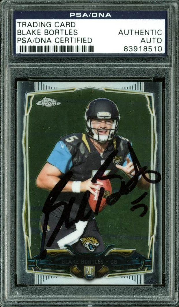 Jaguars Blake Bortles Signed Card 2014 Topps RC #187 PSA/DNA Slabbed #83918510