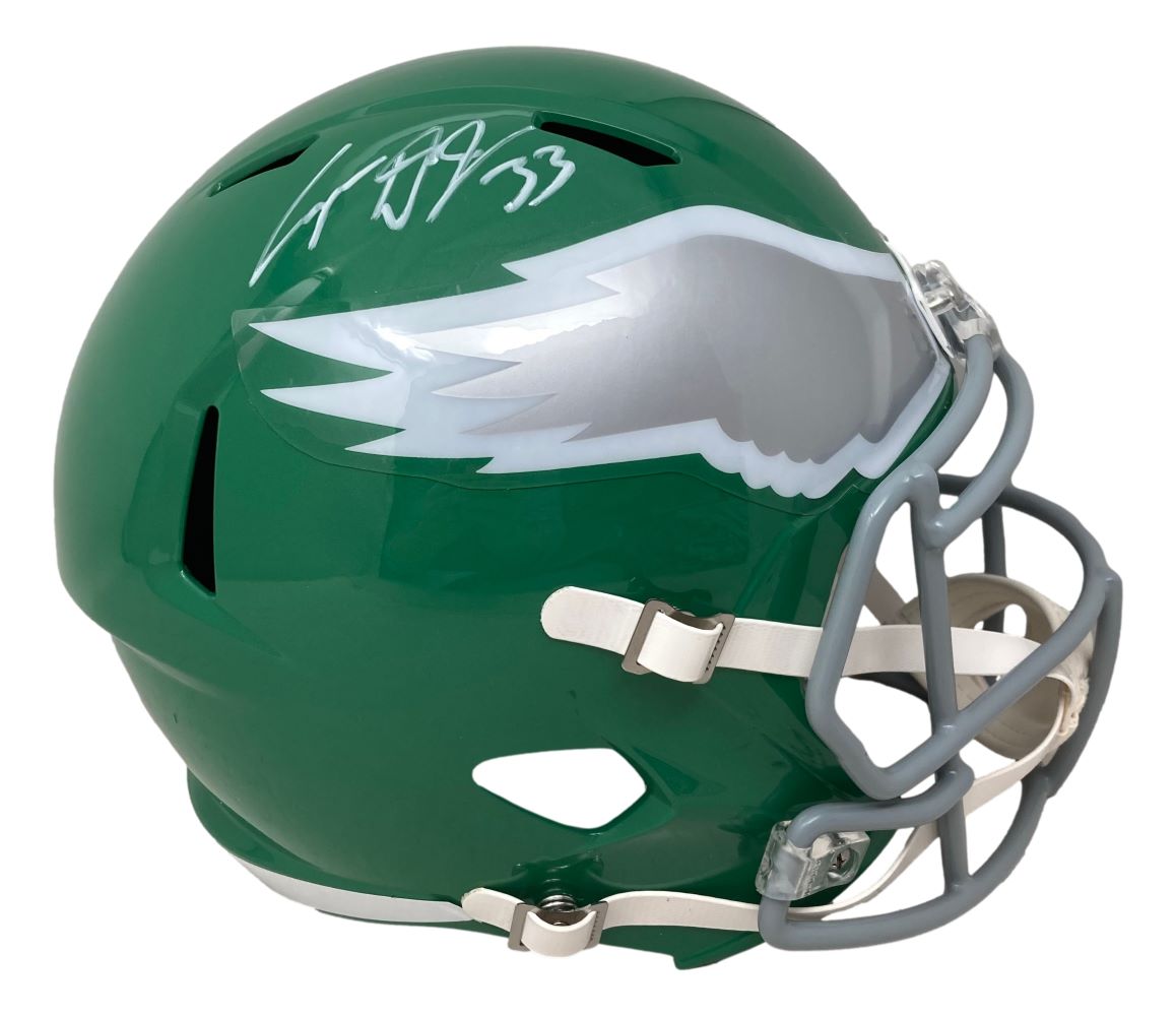 Cooper DeJean Signed Eagles Full Size Kelly Green Replica Speed Helmet Fanatics - Sports Integrity