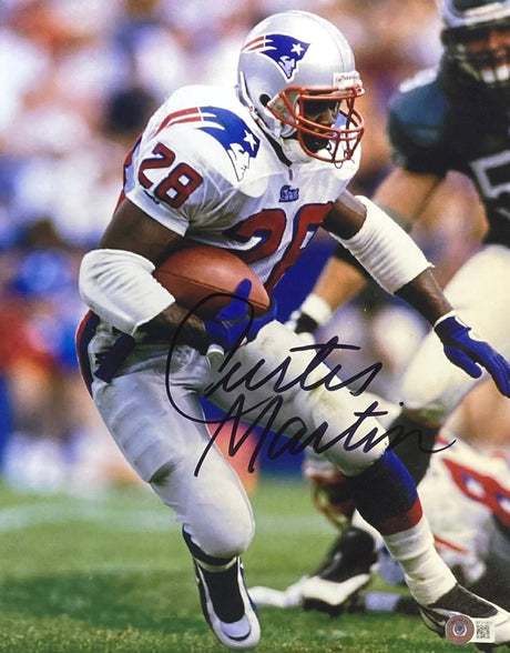 Curtis Martin Signed 11x14 New England Patriots Photo BAS - Sports Integrity