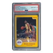 Magic Johnson Signed LA Lakers 1986 Star #5 Trading Card PSA/DNA Gem MT 10 - Sports Integrity