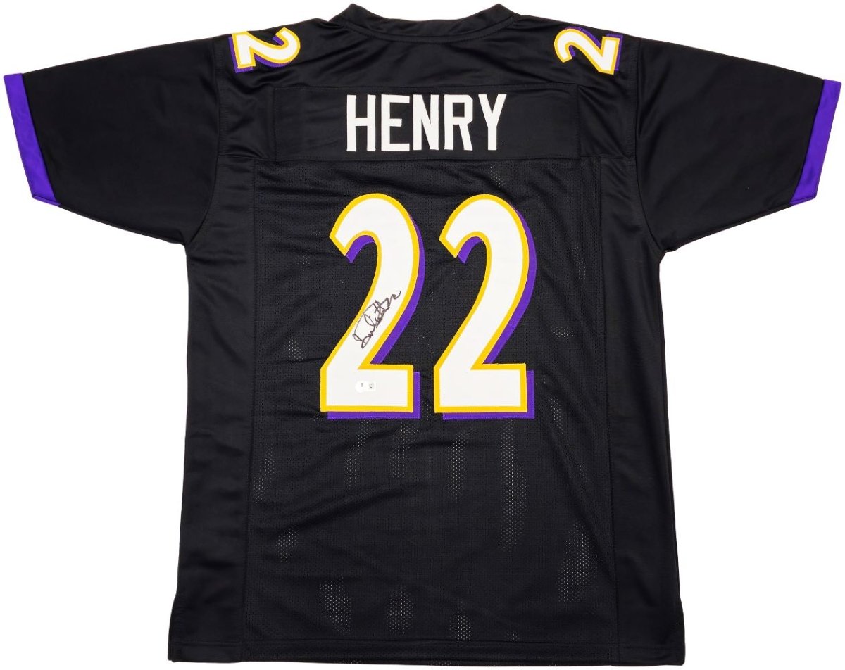 Derrick Henry Baltimore Signed Black Football Jersey BAS ITP - Sports Integrity