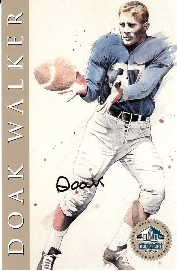 Doak Walker Autographed HOF Signature Series Card Detroit Lions #/2500 SKU #106032