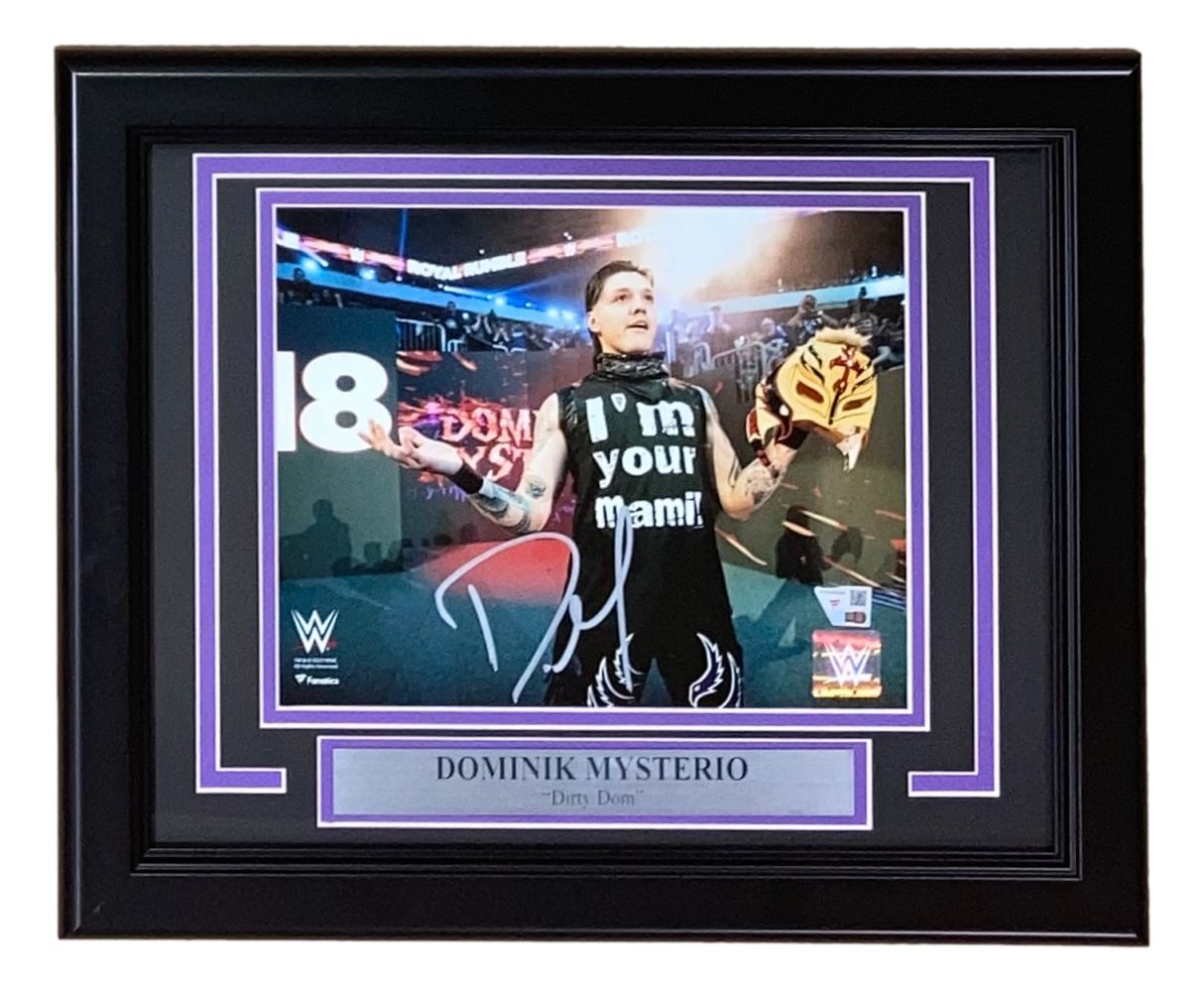 Dominik Mysterio Signed Framed 8x10 WWE Photo Fanatics