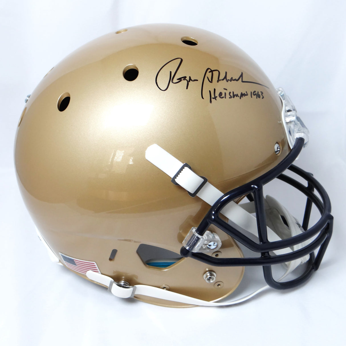 Roger Staubach Signed F/S Navy Midshipmen Schutt Helmet W/ Heisman- JSA W Auth