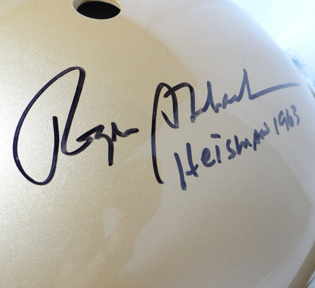 Roger Staubach Signed F/S Navy Midshipmen Schutt Helmet W/ Heisman- JSA W Auth