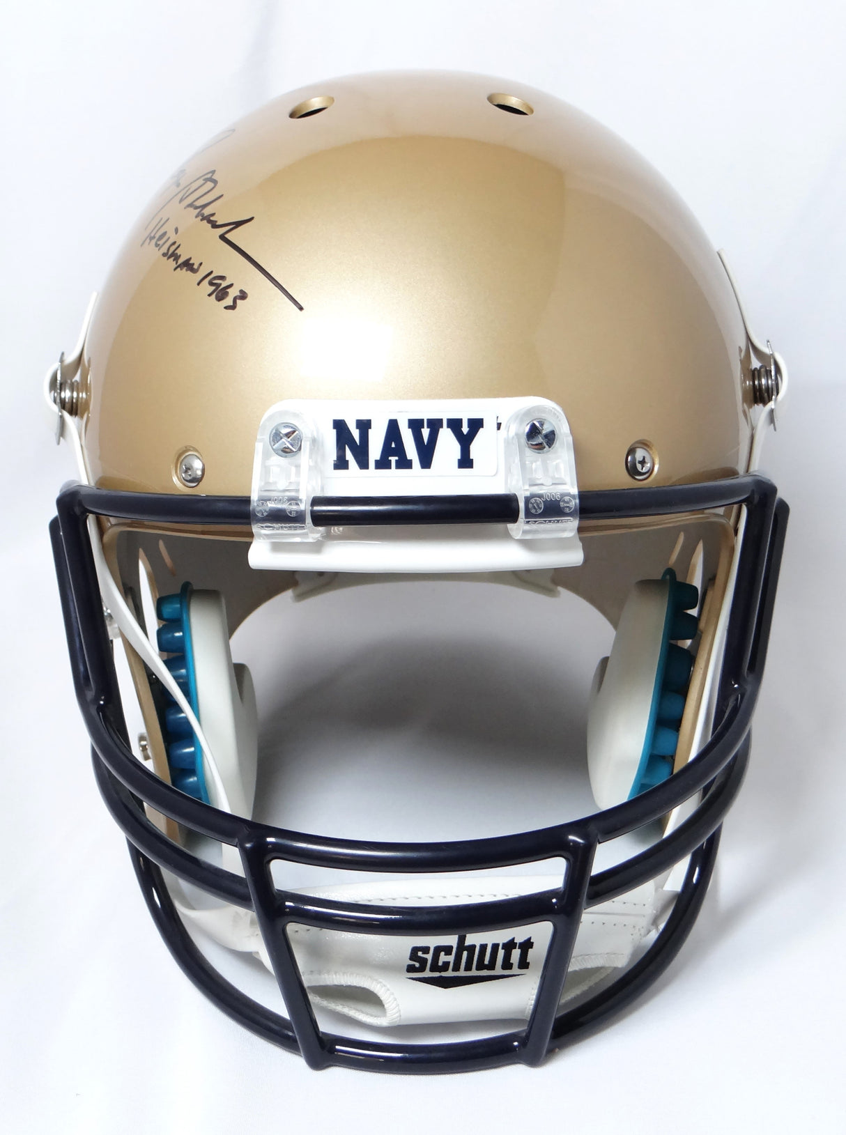 Roger Staubach Signed F/S Navy Midshipmen Schutt Helmet W/ Heisman- JSA W Auth