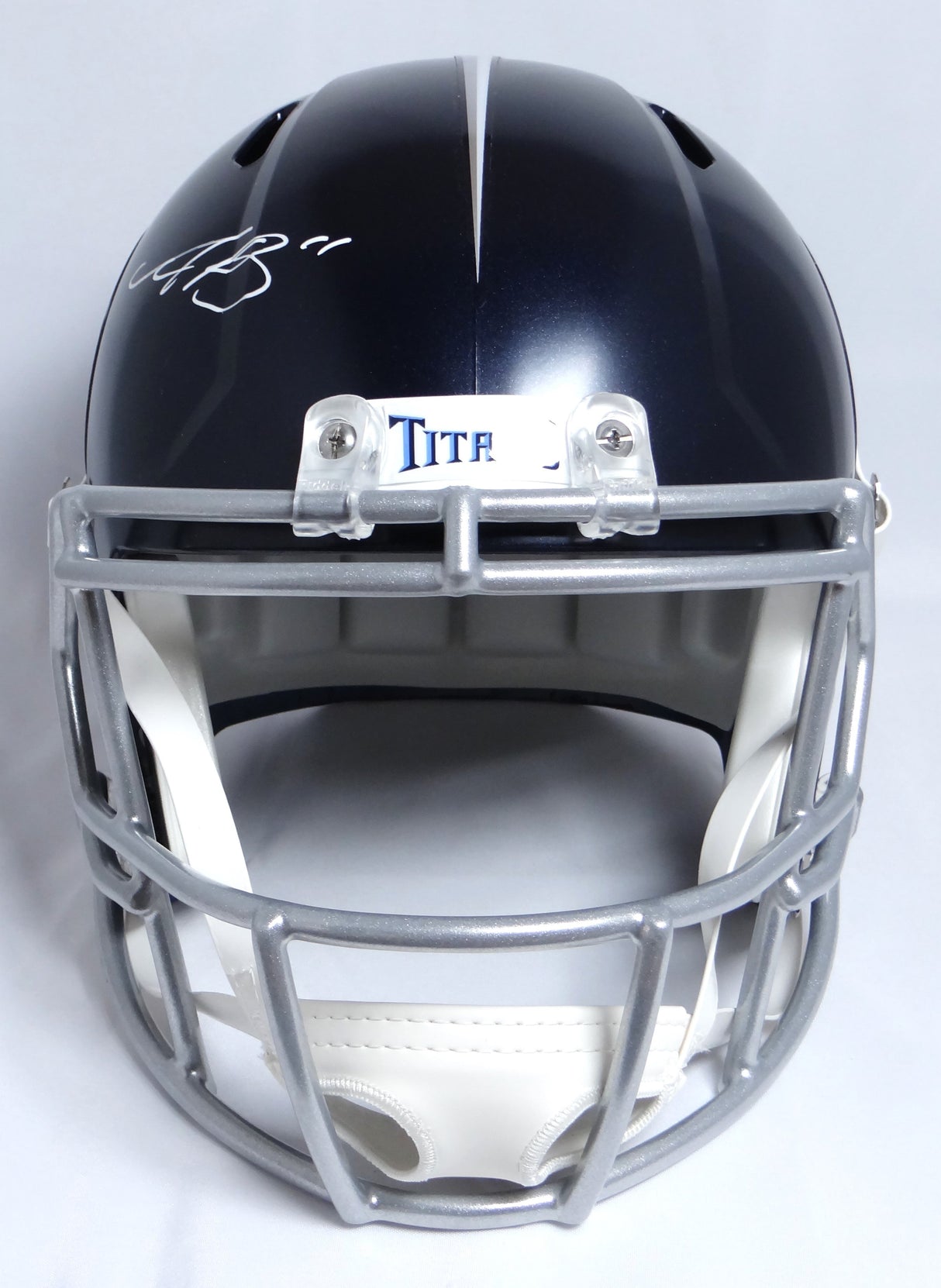 AJ Brown Autographed Tennessee Titans F/S Speed Helmet-Beckett W Hologram