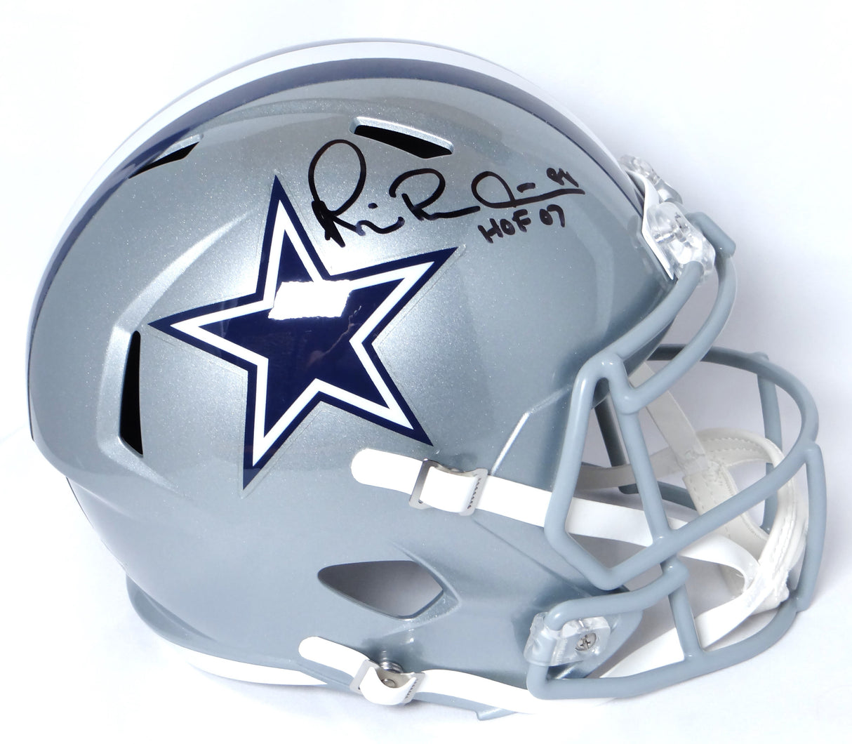 Michael Irvin Autographed Cowboys F/S Speed Helmet w/HOF-Beckett W Holo *Black