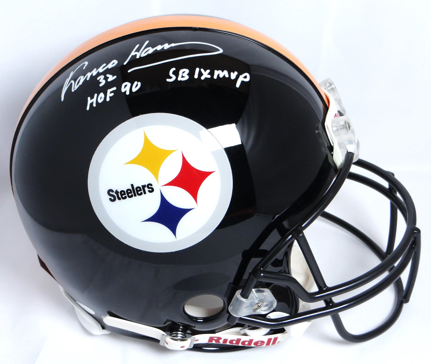 Franco Harris Autographed Steelers F/S Proline Helmet w/ Insc- JSA W Auth *White