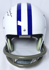 Roger Staubach Signed Cowboys F/S 60-63 TB TK Helmet W/ HOF- JSA W Auth *Black