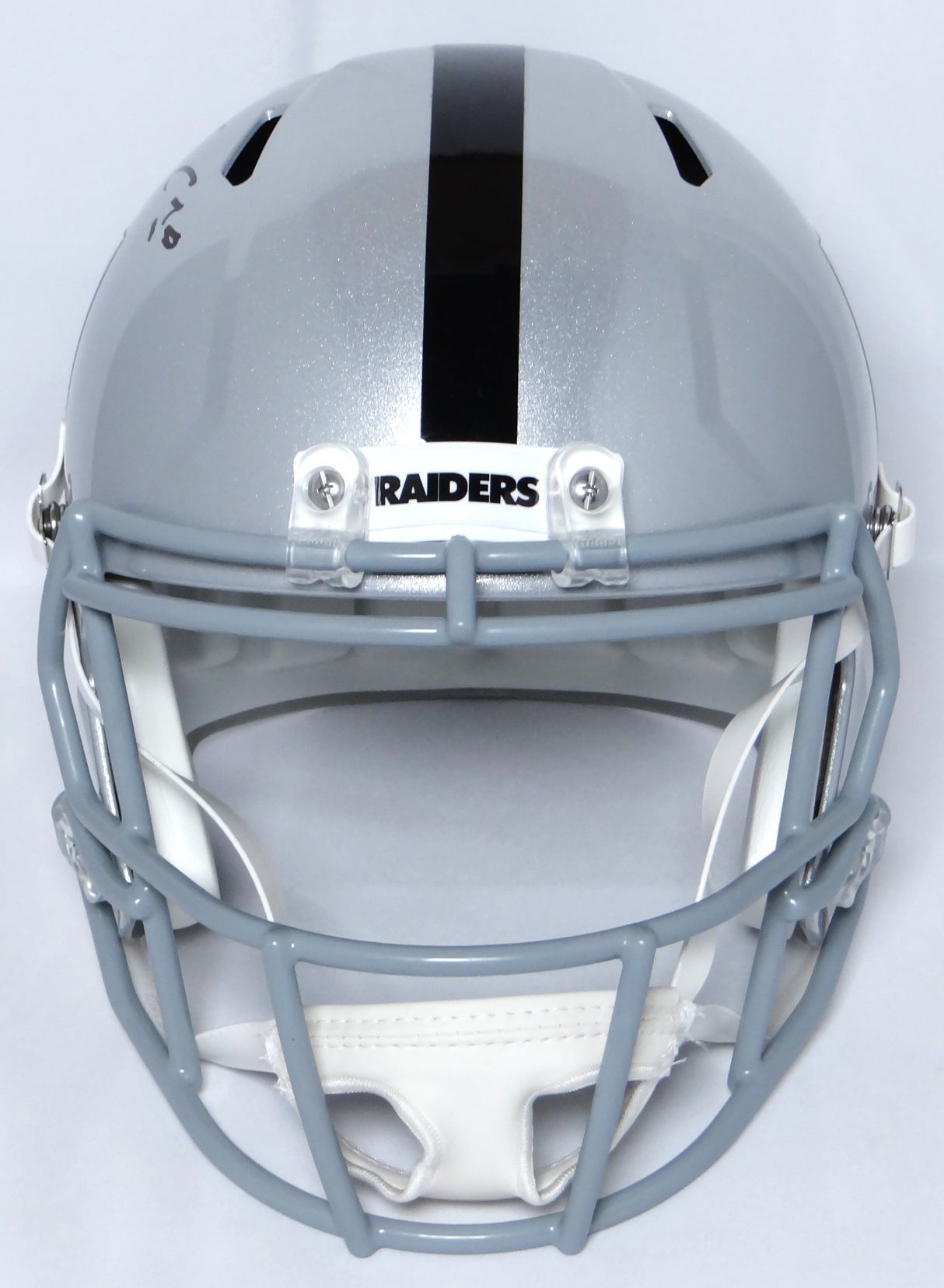 Maxx Crosby Autographed Raiders F/S Speed Helmet-Beckett W Holo *Black