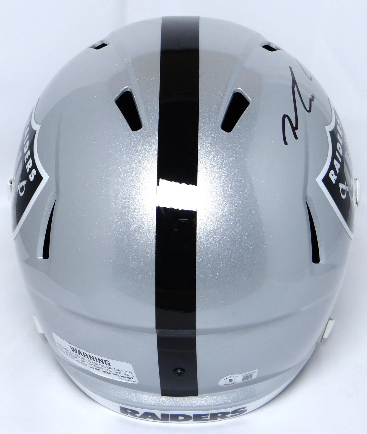 Maxx Crosby Autographed Raiders F/S Speed Helmet-Beckett W Holo *Black