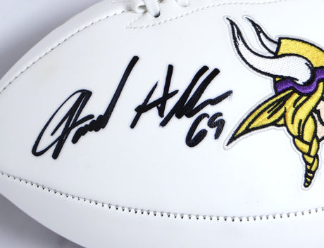 Jared Allen Autographed Minnesota Vikings Logo Football-Beckett W Hologram