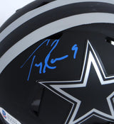 Tony Romo Autographed Cowboys Eclipse Speed Mini Helmet - Beckett W Auth *Blue